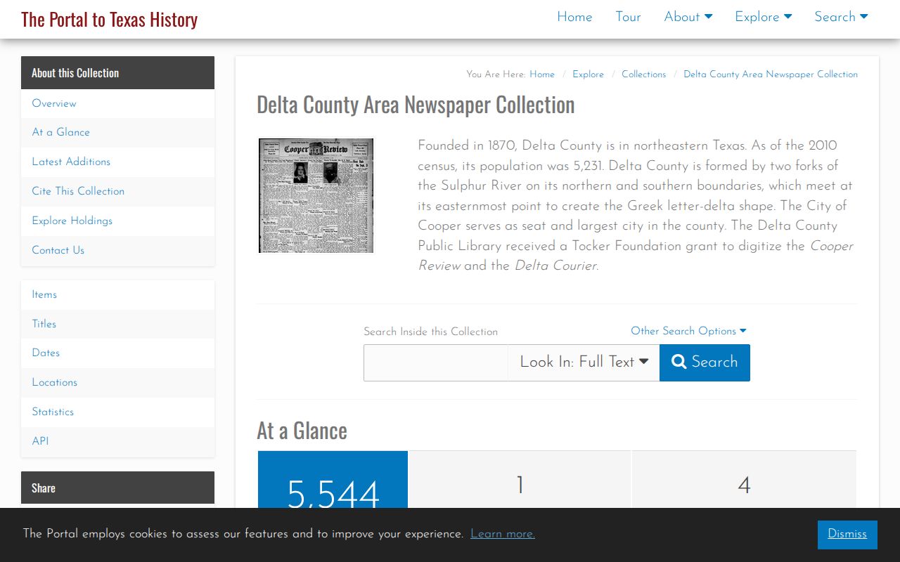 Delta County sheriff blotter record in the Cooper Review newspaper collection